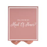 Will You Be My maid of honor? Proposal Box Pink -  Border