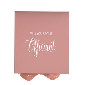 Will You Be our Officiant? Proposal Box Pink - No Border