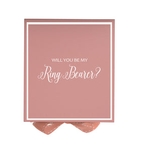 Will You Be My Ring Bearer? Proposal Box Pink -  Border