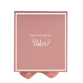 Will You Be My Usher? Proposal Box Pink -  Border