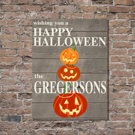 Personalized Halloween Stretched Canvas Wall Decor