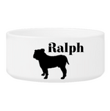 Personalized Man's Best Friend Silhouette Large Dog Bowl