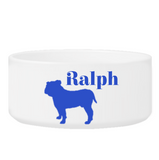 Personalized Man's Best Friend Silhouette Large Dog Bowl