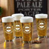 Personalized Pub Glass Set - Set of 4