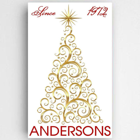 Personalized Christmas Tree Canvas Sign