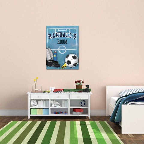 Personalized Sports Canvas Sign â€“ Soccer - 18x24