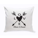 Personalized Love Arrow Throw Pillow