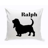 Personalized Throw Pillow - Dog Silhouette - Personalized Dog Gifts