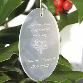 Personalized Memorial Ornament - You Are Missed - Christmas Ornament
