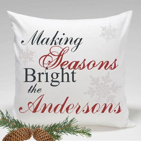 Personalized Holiday Throw Pillows - Making Seasons Bright