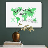 18"x 24" Adventure Awaits Colorful Canvas