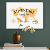 18"x 24" Adventure Awaits Colorful Canvas