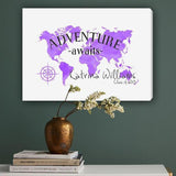 18"x 24" Adventure Awaits Colorful Canvas