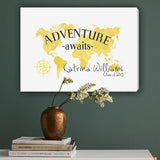 18"x 24" Adventure Awaits Colorful Canvas