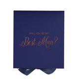 Will You Be My Best man? Proposal Box Navy - No Border