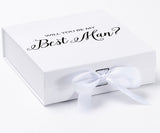 Will You Be My Best man? Proposal Box White - No Border