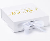 Will You Be My Best man? Proposal Box White - No Border