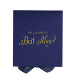 Will You Be My Best man? Proposal Box Navy - No Border