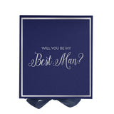 Will You Be My Best man? Proposal Box Navy -  Border