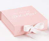 Will You Be My Best man? Proposal Box Pink w/ White Bow - No Border