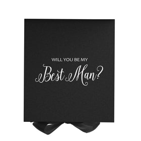 Will You Be My Best man? Proposal Box black - No Border