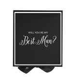 Will You Be My Best man? Proposal Box black -  Border