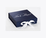 Will You Be My Best man? Proposal Box Navy w/ White Bow - No Border