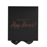 Will You Be My Ring Bearer? Proposal Box black - No Border