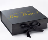 Will You Be My Ring Bearer? Proposal Box black - No Border