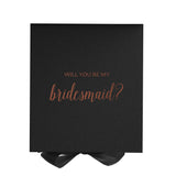 Will You Be My bridesmaid? Proposal Box black - No Border