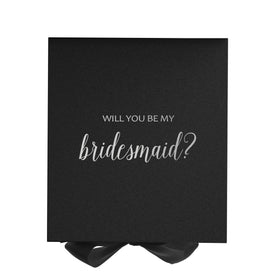 Will You Be My bridesmaid? Proposal Box black - No Border