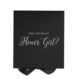 Will You Be My Flower Girl? Proposal Box black - No Border