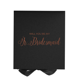 Will You Be My Jr Bridesmaid? Proposal Box black - No Border