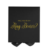 Will You Be My Ring Bearer? Proposal Box black - No Border