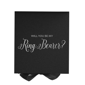 Will You Be My Ring Bearer? Proposal Box black - No Border