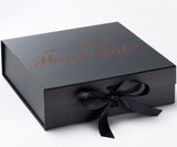 Will You Be My Flower Girl? Proposal Box black - No Border