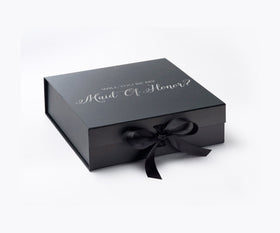 Will You Be My maid of honor? Proposal Box black - No Border