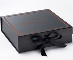 Will You Be My bridesmaid? Proposal Box black -  Border