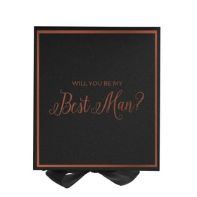 Will You Be My Best man? Proposal Box black -  Border