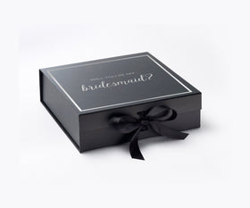 Will You Be My bridesmaid? Proposal Box black -  Border