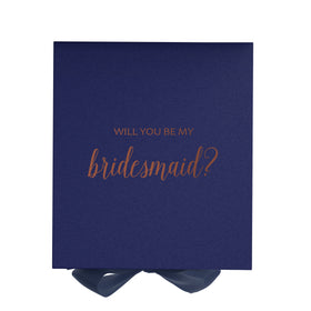 Will You Be My bridesmaid? Proposal Box Navy - No Border