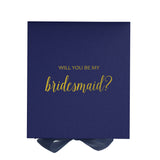 Will You Be My bridesmaid? Proposal Box Navy - No Border