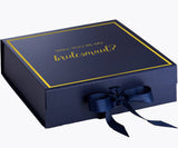 Will You Be My bridesmaid? Proposal Box Navy -  Border