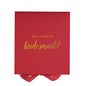 Will You Be My bridesmaid? Proposal Box Red - No Border