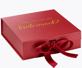 Will You Be My bridesmaid? Proposal Box Red - No Border