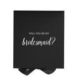 Will You Be My bridesmaid? Proposal Box black - No Border