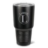 Personalized HÃºsavÃ­k 30 oz. Black Matte Double Wall Insulated Tumbler - Personalized Tumbler for Groomsmen - All