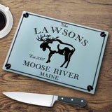 Personalized Cutting Boards - Glass - Cabin Decor - Cabin Series