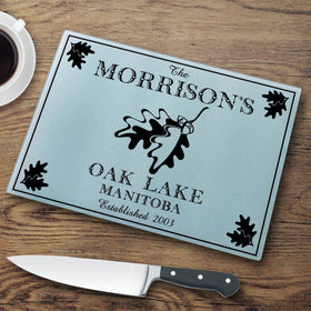 Personalized Cutting Boards - Glass - Cabin Decor - Cabin Series