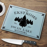 Personalized Cutting Boards - Glass - Cabin Decor - Cabin Series